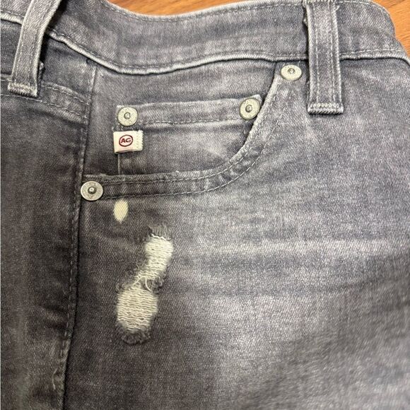 Adiano Goldschmied Gray Distressed Super Skinny Legging Ankle Jeans. - Picture 7 of 11